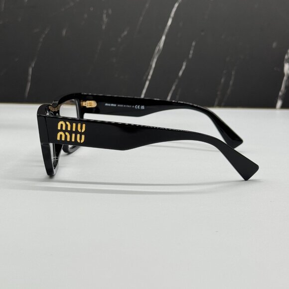 NEW MIU MIU MU02XV 1AB1O1 WOMEN BLACK SQUARE EYEGLASSES - Picture 6 of 10
